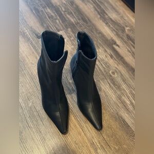 Aldo Sleek Black Ankle Booties
